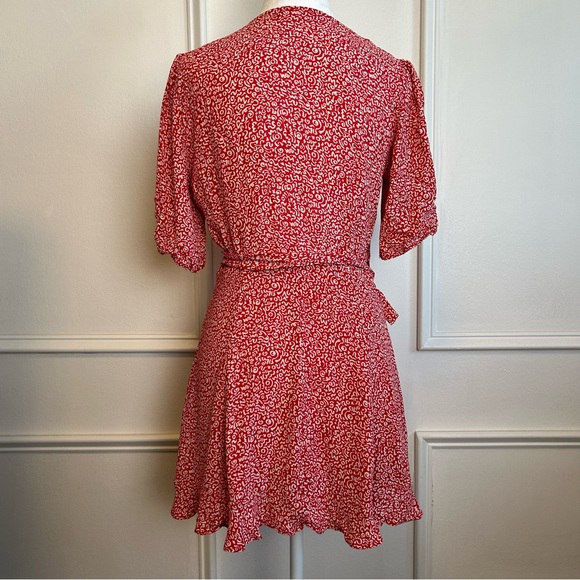 Reformation Monica viscose wrap dress sz L - Picture 5 of 9